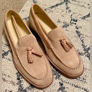 Sperry Tan Suede Tassel Loafers